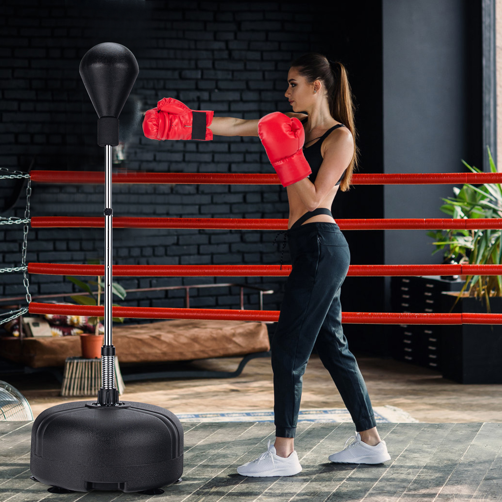 FIGHTING ウェイトスタンドセット SPORFIT Punching Bag with Stand for Adults & Teens, Adjustable